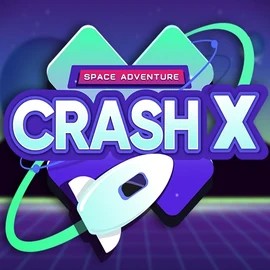 Crash X slot logo by Turbo Games at Hollywin CasinoCrash X